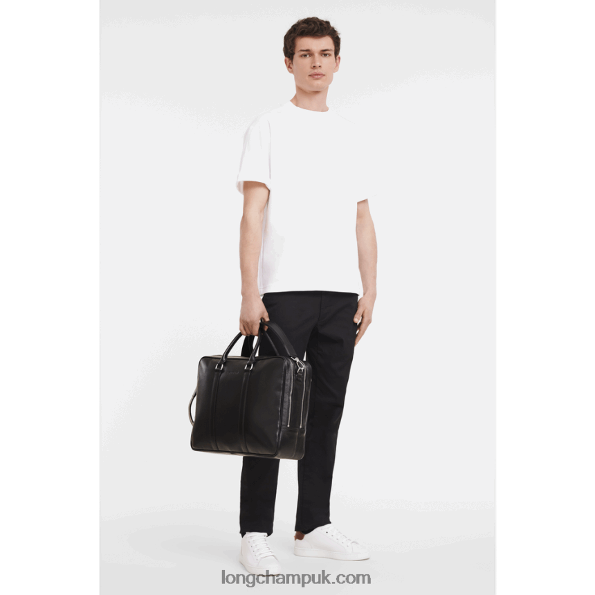 Le Foulonne Briefcase L Men Longchamp 8RTH80481 Black