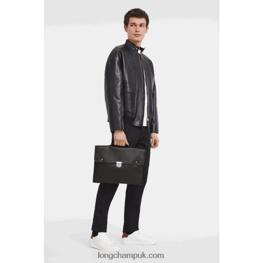 Le Foulonne Briefcase S Men Longchamp 8RTH80483 Black