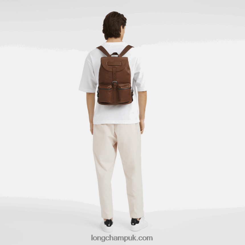 3D Backpack M Women Longchamp 8RTH80453 Cognac