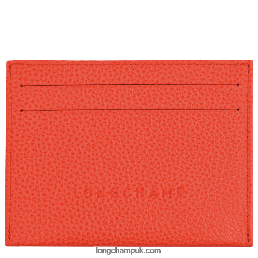 Le Foulonne Cardholder Women Longchamp 8RTH80644 Orange