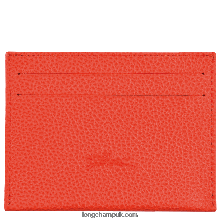 Le Foulonne Cardholder Women Longchamp 8RTH80644 Orange