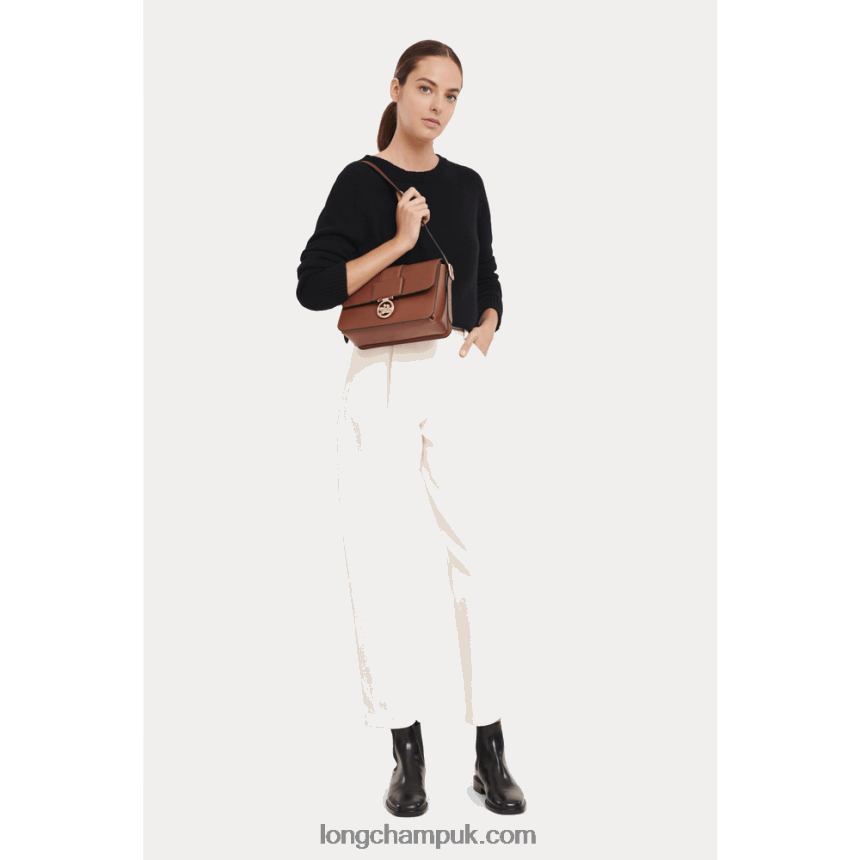 Box Trot Crossbody bag M Women Longchamp 8RTH80233 Cognac
