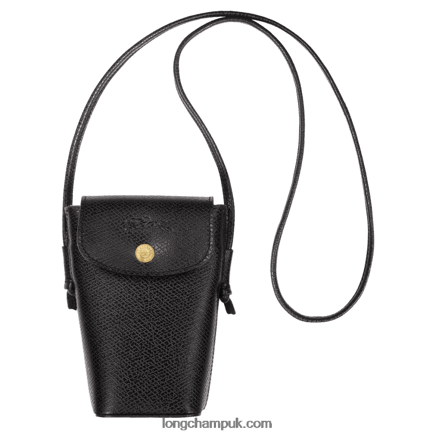 Epure Phone case with leather lace Women Longchamp 8RTH80706 Black