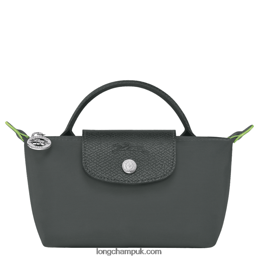 Le Pliage Green Pouch with handle Women Longchamp 8RTH80672 Graphite