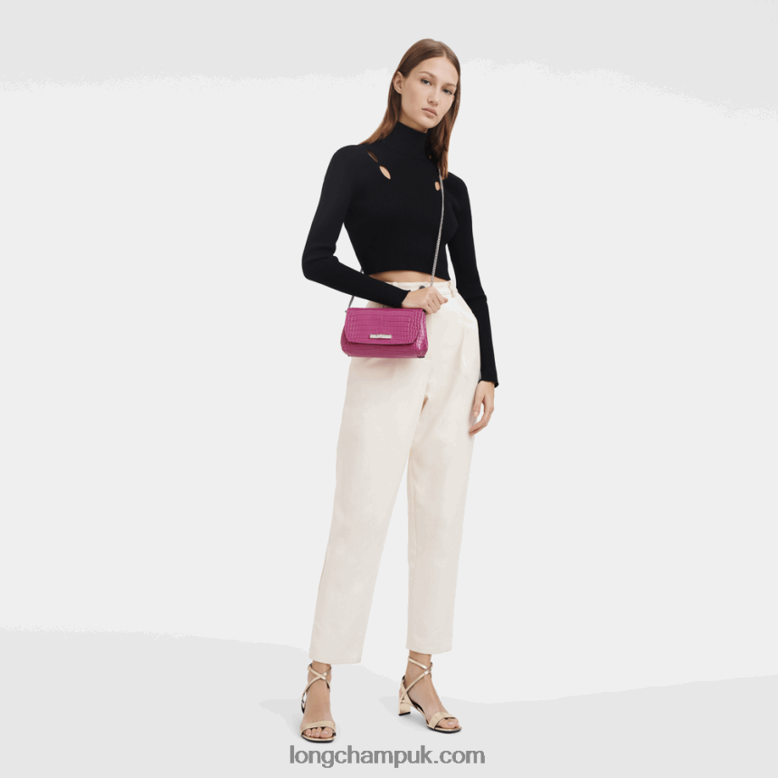 Roseau Clutch Women Longchamp 8RTH80258 Fuchsia