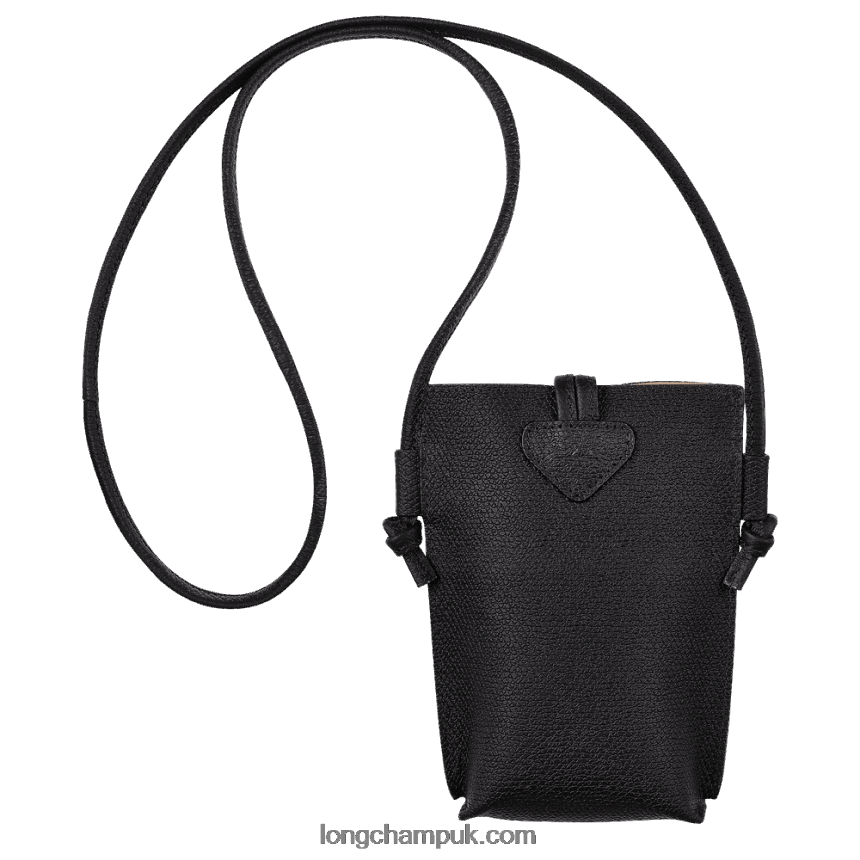 Roseau Phone case with lace Women Longchamp 8RTH80683 Black