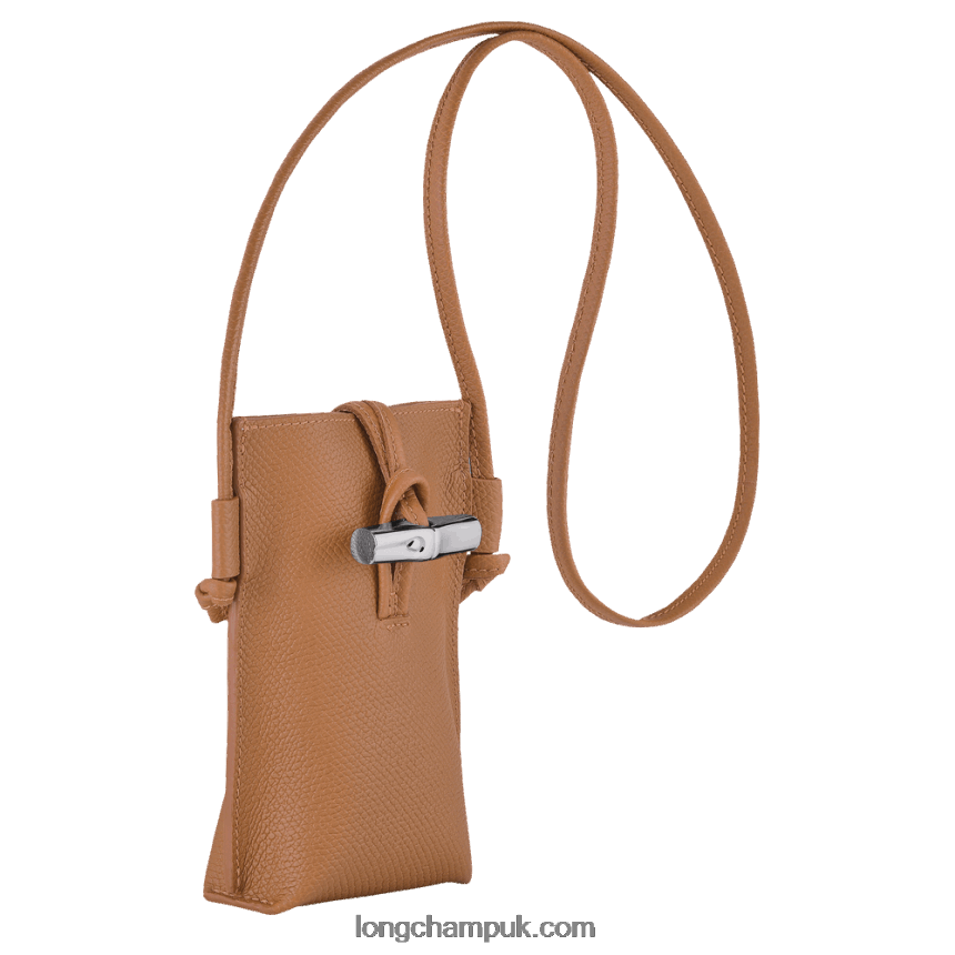 Roseau Phone case with lace Women Longchamp 8RTH80684 Natural