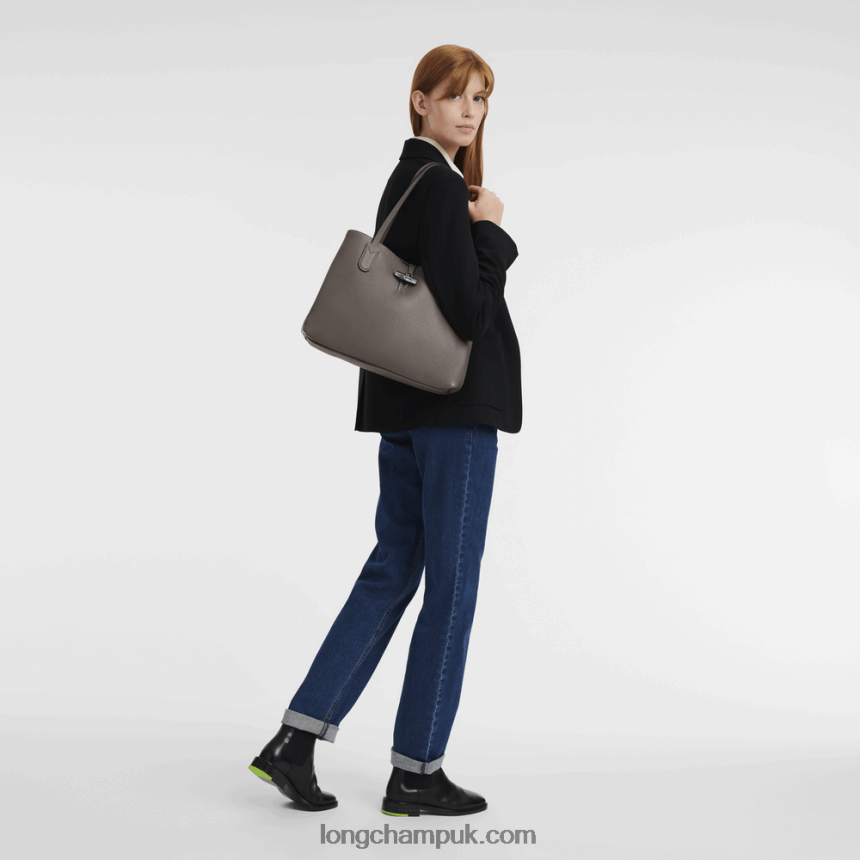 Roseau Essential Tote bag L Women Longchamp 8RTH80362 Grey