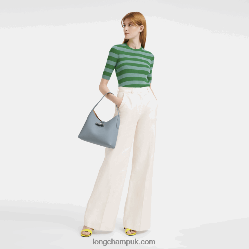 Roseau Hobo bag M Women Longchamp 8RTH80379 Cloud Blue