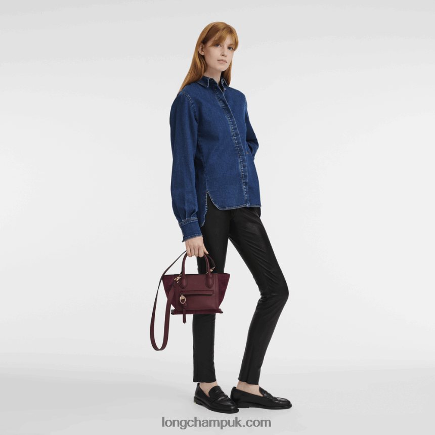 Mailbox Handbag M Women Longchamp 8RTH80161 Burgundy