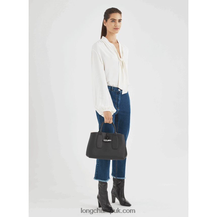 Roseau Handbag M Women Longchamp 8RTH80103 Black