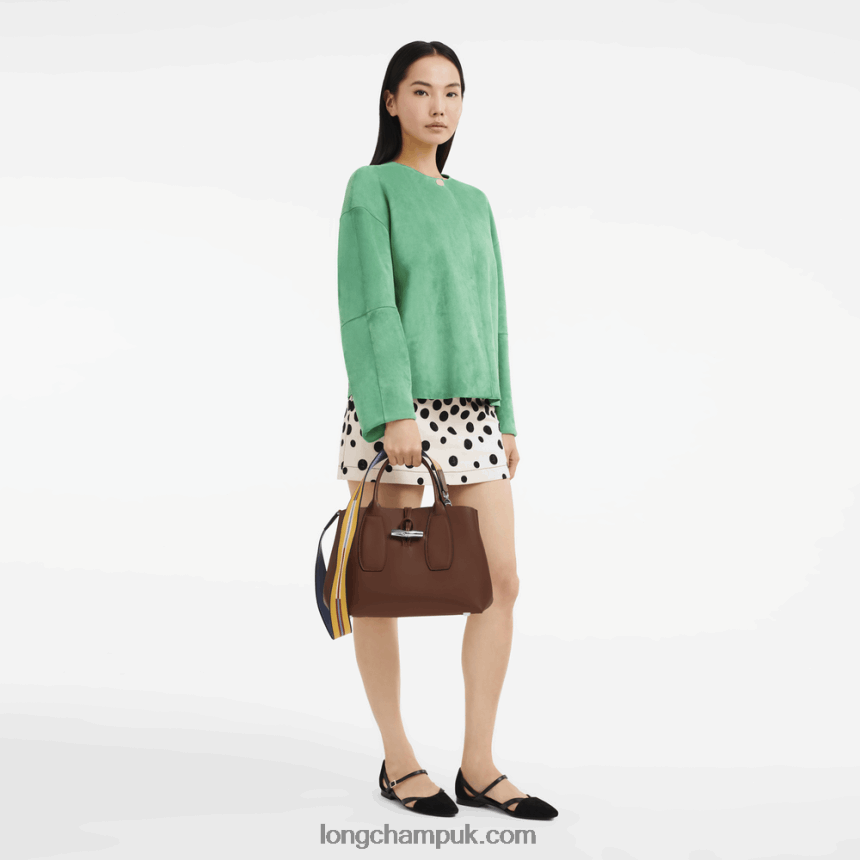 Roseau Handbag M Women Longchamp 8RTH8097 Ebony