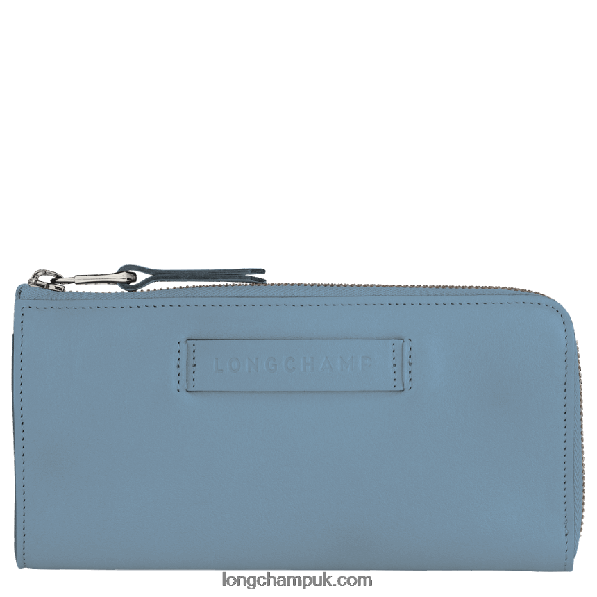 3D Wallet with zip around Women Longchamp 8RTH80622 Slate