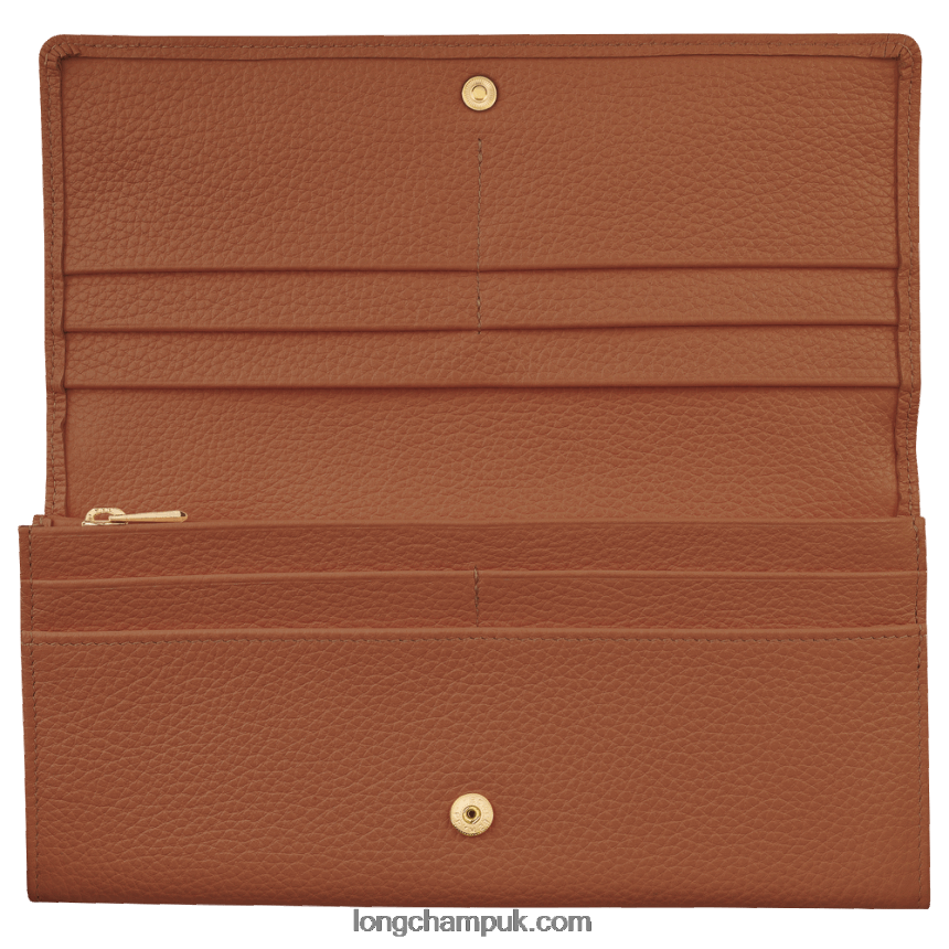 Le Foulonne Continental wallet Women Longchamp 8RTH80604 Caramel