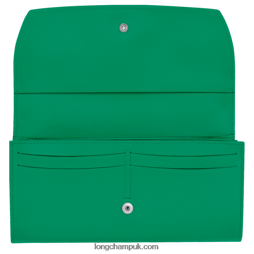 Roseau Continental wallet Women Longchamp 8RTH80566 Grass/Green Light