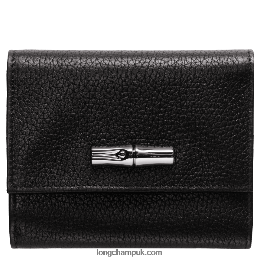 Roseau Essential Compact wallet Women Longchamp 8RTH80568 Black