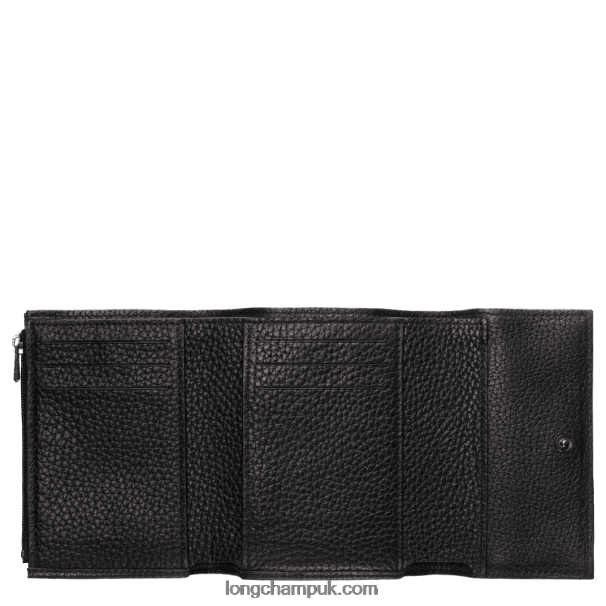 Roseau Essential Compact wallet Women Longchamp 8RTH80568 Black