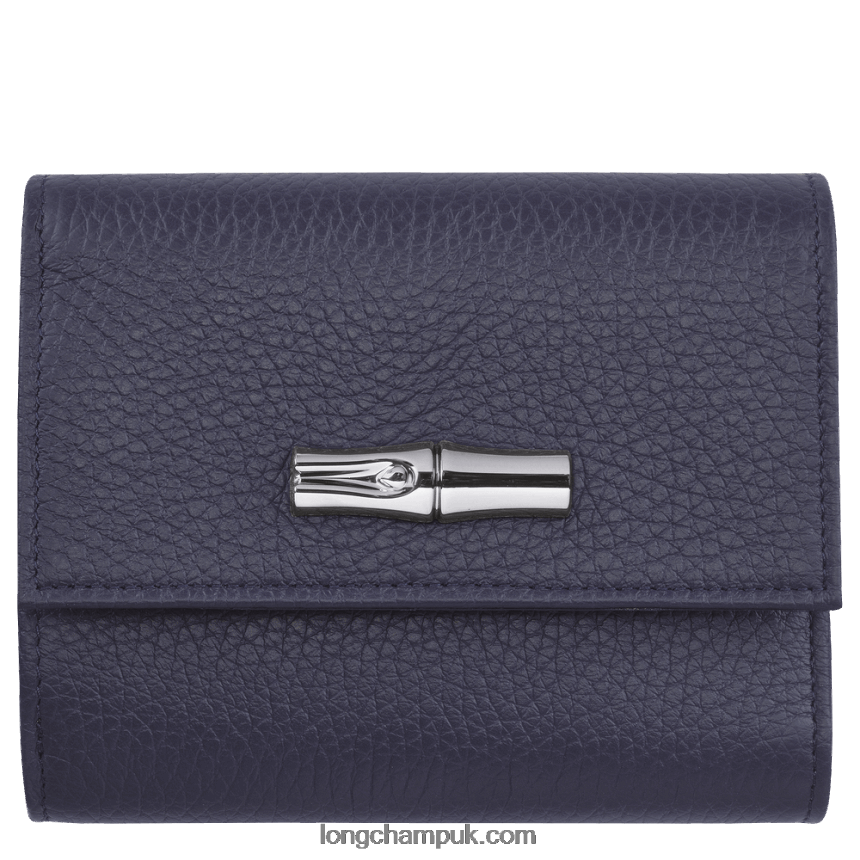 Roseau Essential Compact wallet Women Longchamp 8RTH80569 Navy