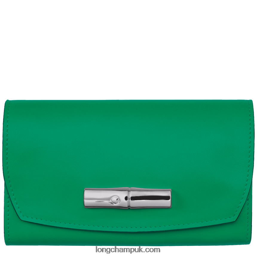 Roseau Wallet Women Longchamp 8RTH80563 Grass/Green Light